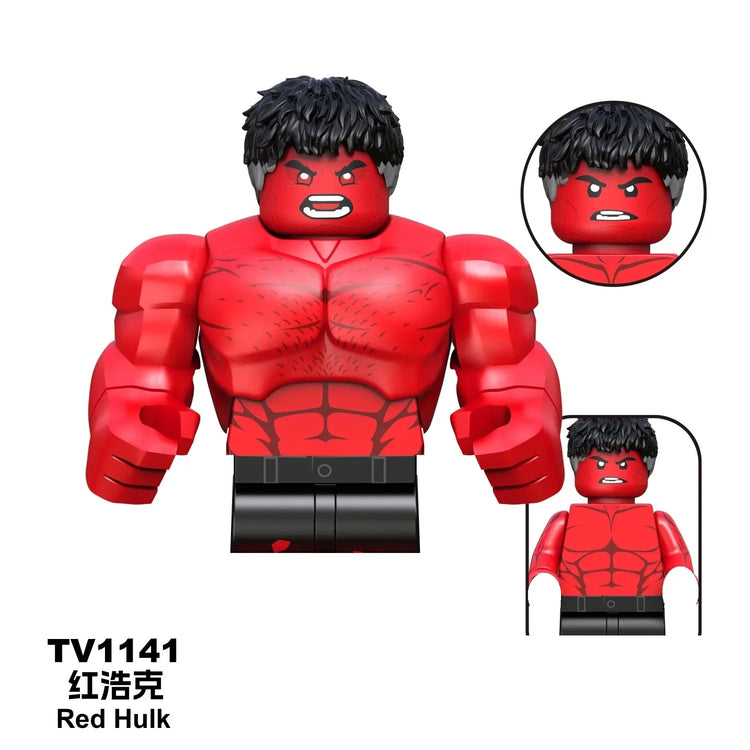 Blind Box Mini Building Blocks G0190 Figures Big Goblin Spiderman Iron Man Venom Captain Hawk Deadpool Armor Christmas Gift Toy