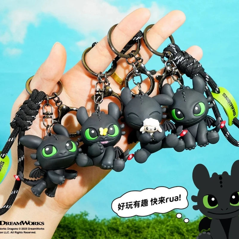 Authentic Dragon Taming Master Flying Toothless Boy Keychain New Bag Pendant Small Accessories Car Keychain