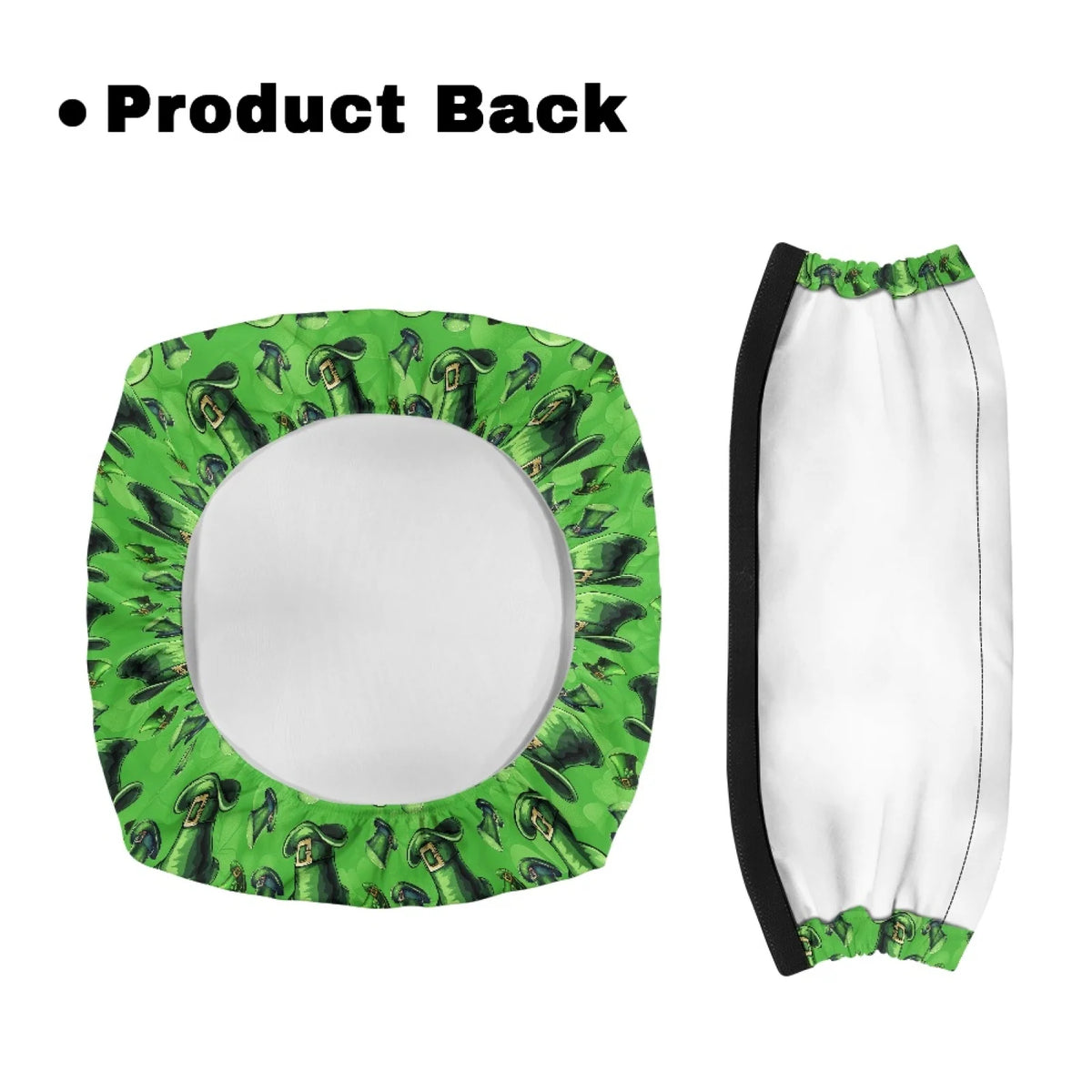 Coloranimal St patrick's day 2PCS Rollator Seat Cover Set Polyester Fabric Walker Seat Cushion for Women Friends