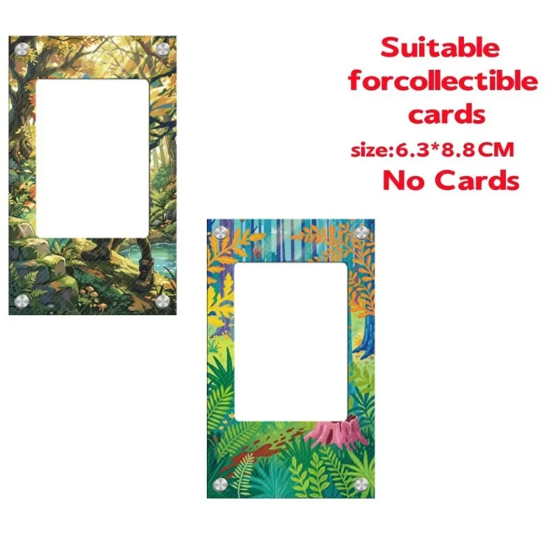 Exquisite Solid Acrylic Display Brick 63x88mm TCG PTCG Mountain Backdrop Showcase for Hobby Enthusiasts No Card