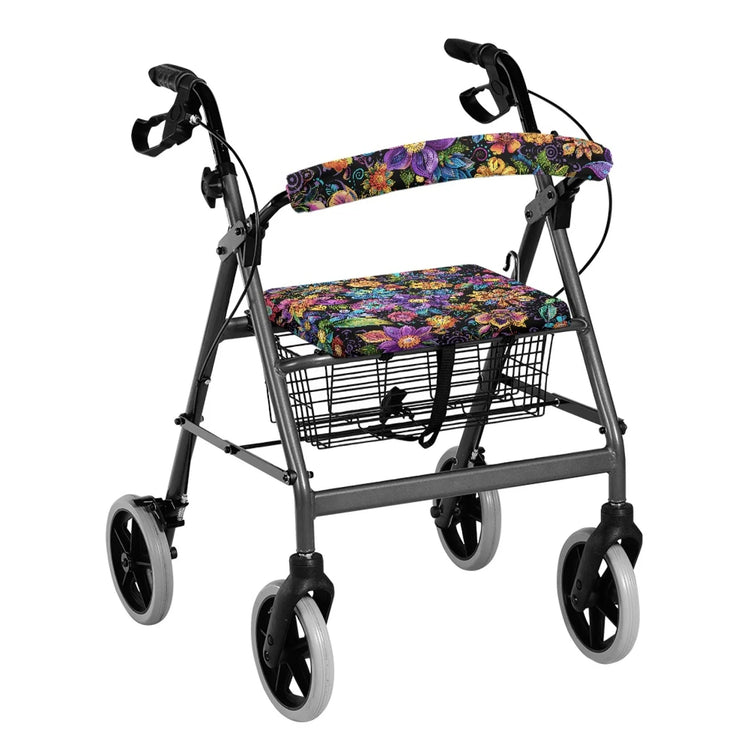 Coloranimal Adjustable Waterproof 2 Pcs Walker Seat Cover for Womens for Streets Cherry Blossom