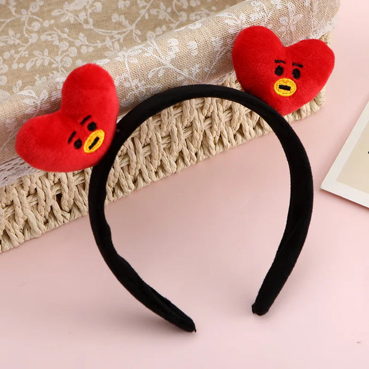 BT21 koya RJ Shooky Man Tata Chimmy Cooky Creative Cartoon Cute Doll Headband Secondary Animation Peripheral Decoration Headband