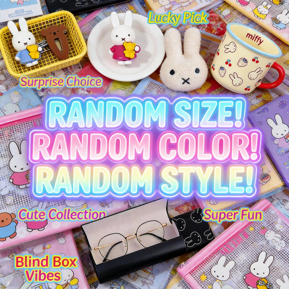 Kawaii Miffy Magnetic Attraction Storage Bag Cute Cartoon Rabbit Protective Bag with Gift for Children