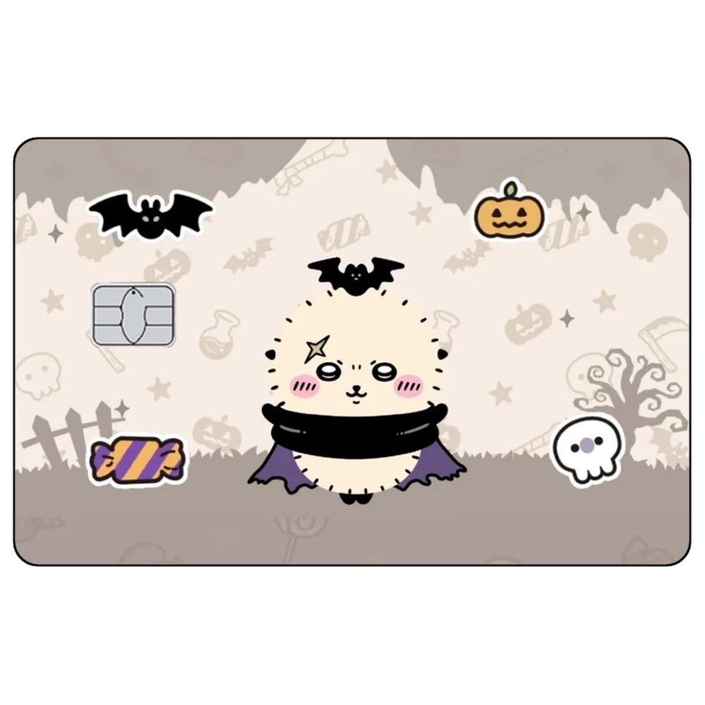 Kawaii Chiikawas Credit Card Skin Sticker Cute Cartoon Stickers for VISA JCB Mastercard and Other IC Bank Card Decorations