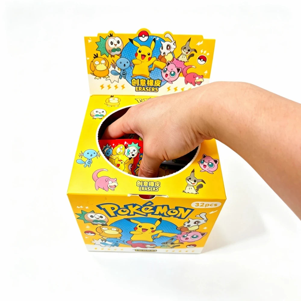 16Pcs Cute Cartoon Anime Eraser Blind Bag, Random Mini Pocket Desktop Decoration, Collectible Campus Supply Gift