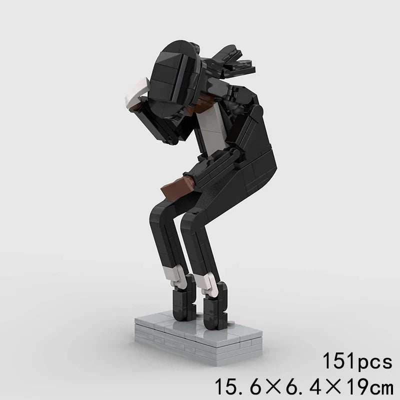 MOC Michael Jackson Building Blocks Set King of Pop Figure Model Space Walk Pose Bricks Kit DIY Construction Toys for Adults Fan