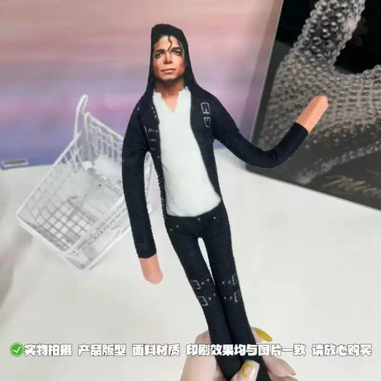Michael Jackson Movable Joint Plush Stuffed Doll Anime Cosplay Prop Action Figure Home Room Decoration Collectible Gift for Fans