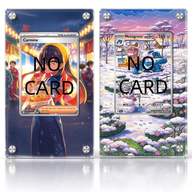 High-definition Transparent PTCG Anime Card Acrylic Screw Frame Collectible Display Protection Box Card Not Included
