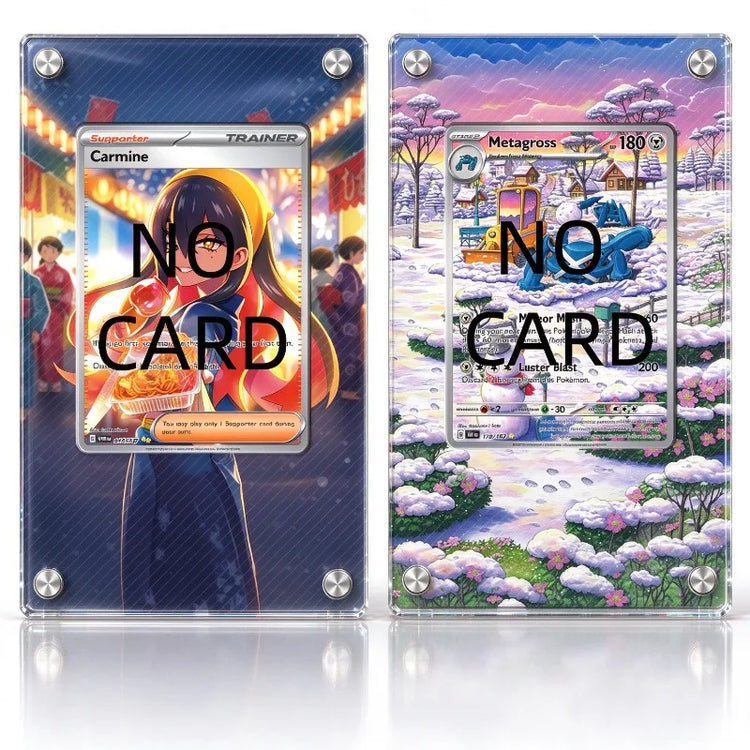 High-definition Transparent PTCG Anime Card Acrylic Screw Frame Collectible Display Protection Box Card Not Included