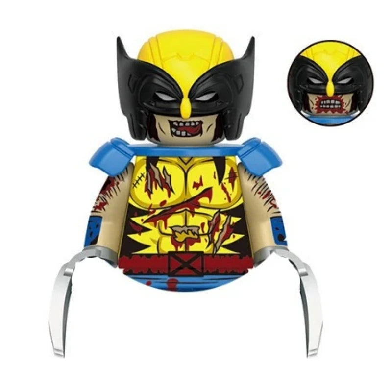 Blind Box Mini Building Blocks KDL851 Figures Big Goblin Spiderman Iron Man Venom Captain Hawk Deadpool Armor Christmas Gift Toy