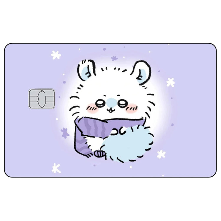 Kawaii Chiikawas Credit Card Skin Sticker Cute Cartoon Stickers for VISA JCB Mastercard and Other IC Bank Card Decorations