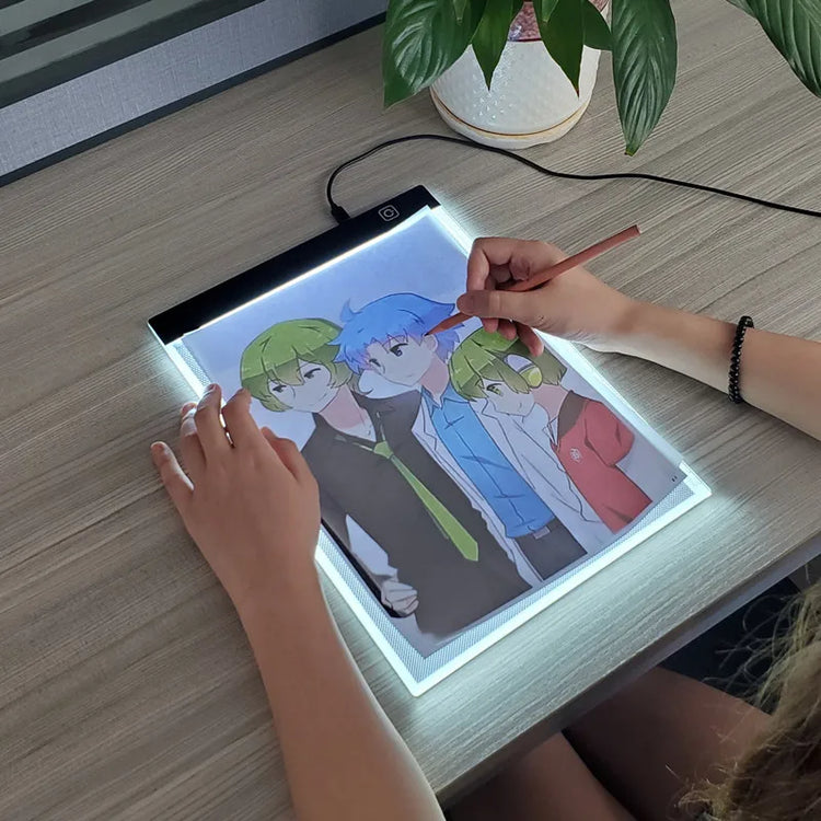 A5 LED Photocopying Table Drawing Board Children Light-Transmitting Copying Table Brightness Adjustable Night Light Notepad Toy