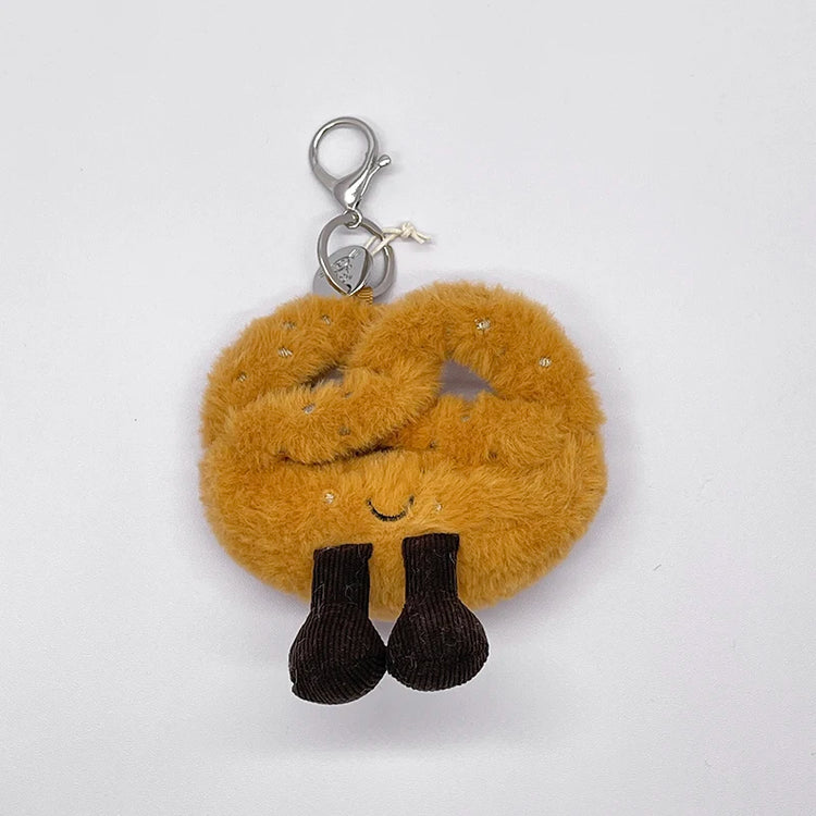 Marshmallow Ball Plush Keychain, Golf Keychain, Croissant Plush Toy, Cherry, Xue Long Plush Bag Charms