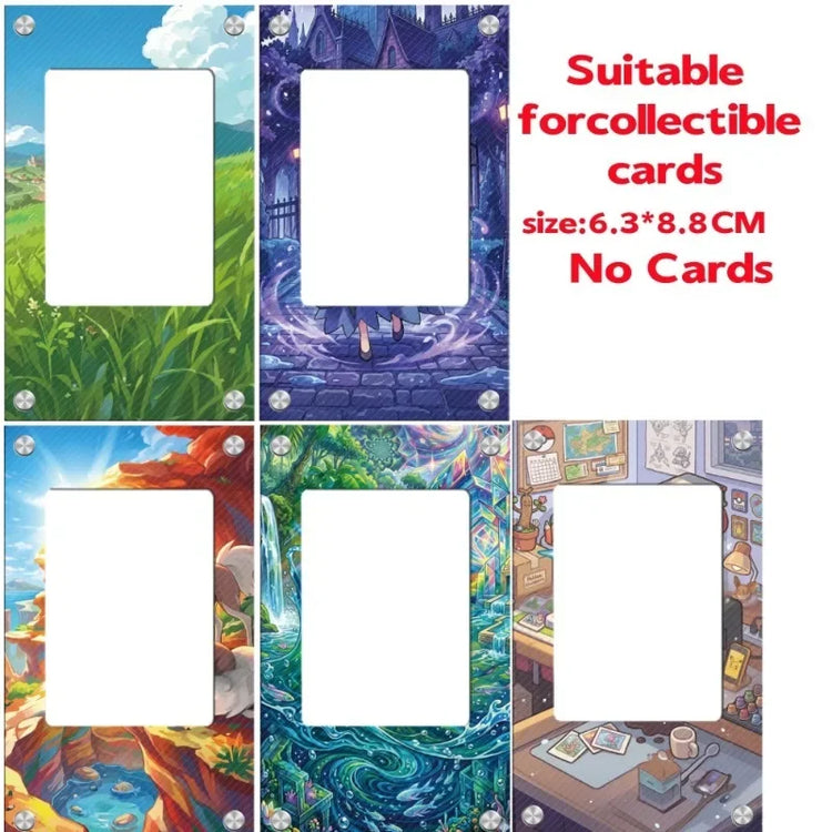 Exquisite Solid Acrylic Display Brick 63x88mm TCG PTCG Mountain Backdrop Showcase for Hobby Enthusiasts No Card