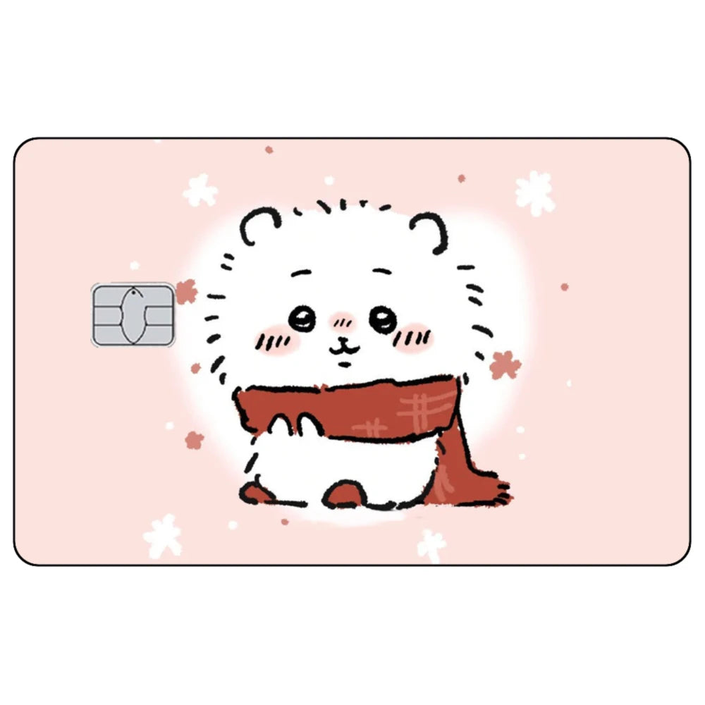 Kawaii Chiikawas Credit Card Skin Sticker Cute Cartoon Stickers for VISA JCB Mastercard and Other IC Bank Card Decorations