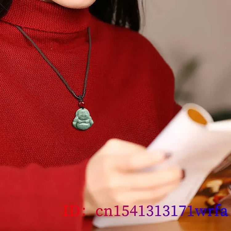Green Burmese Jadeite Pendant Gemstones Gifts for Women Necklaces Men Necklace Charms Jade Vintage Natural Pendants Jewelry