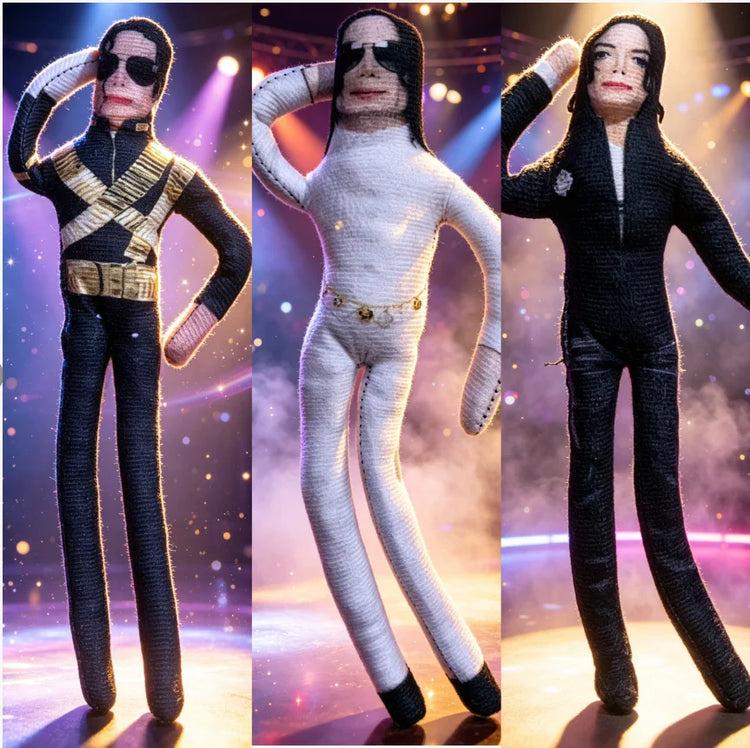 Michael Jackson Movable Joint Plush Stuffed Doll Anime Cosplay Prop Action Figure Home Room Decoration Collectible Gift for Fans