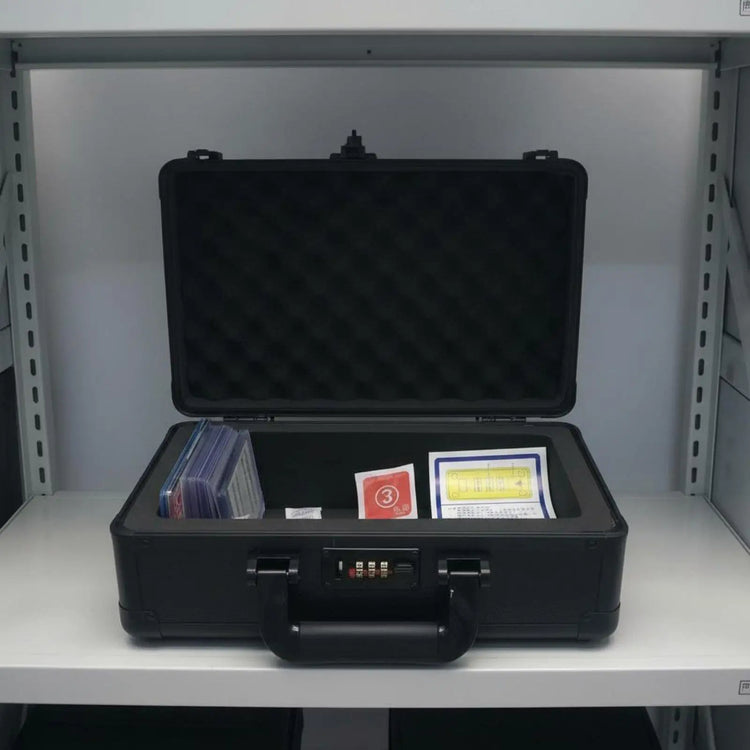 Lockable Card Container Portable Handle Slab Storage Container Aluminum Frame