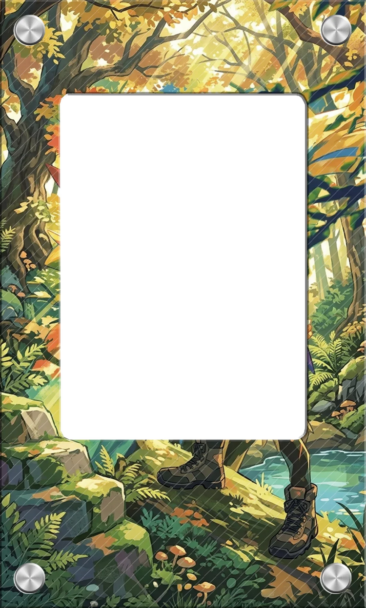 Exquisite Solid Acrylic Display Brick 63x88mm TCG PTCG Mountain Backdrop Showcase for Hobby Enthusiasts No Card