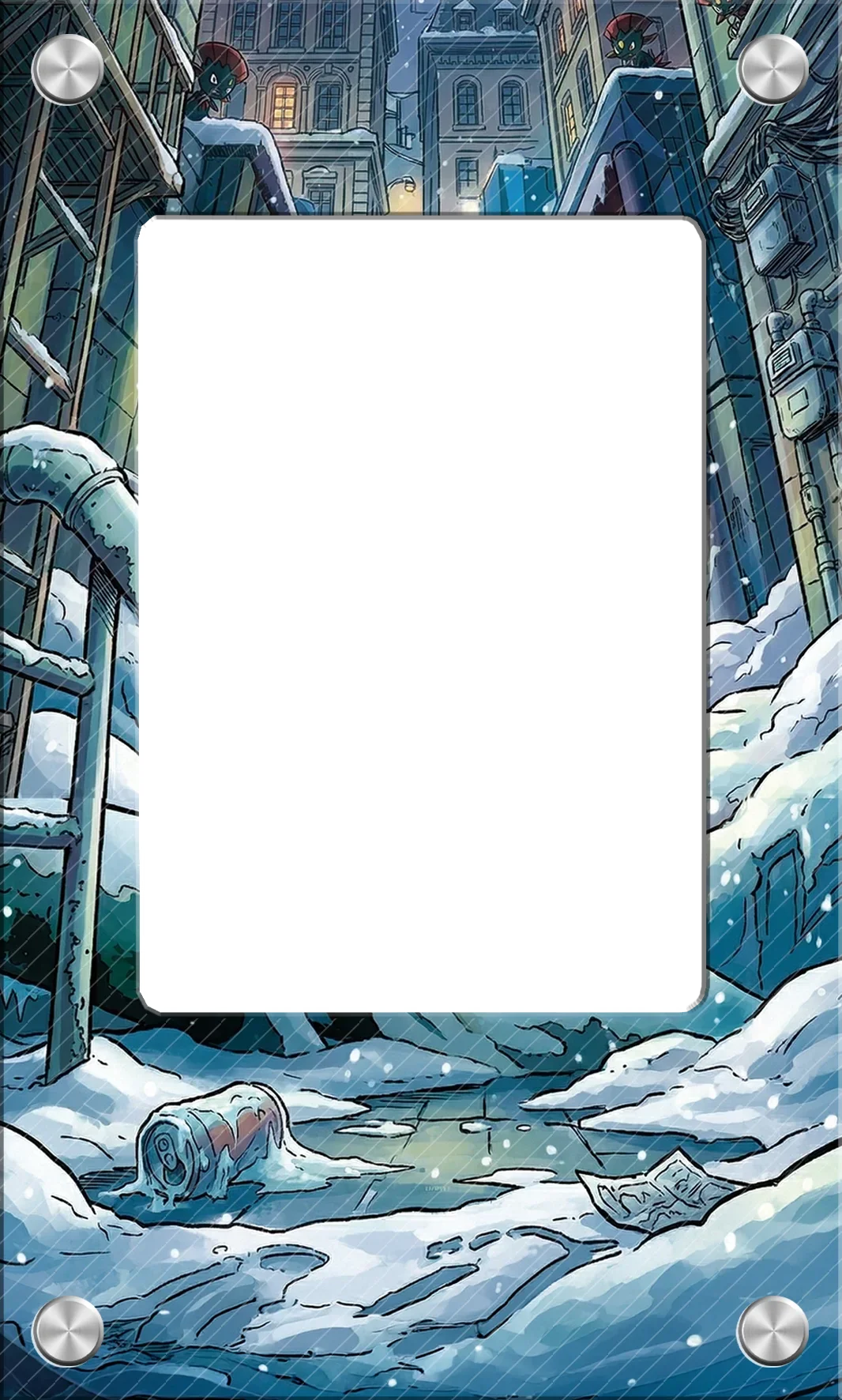 Exquisite Solid Acrylic Display Brick 63x88mm TCG PTCG Mountain Backdrop Showcase for Hobby Enthusiasts No Card