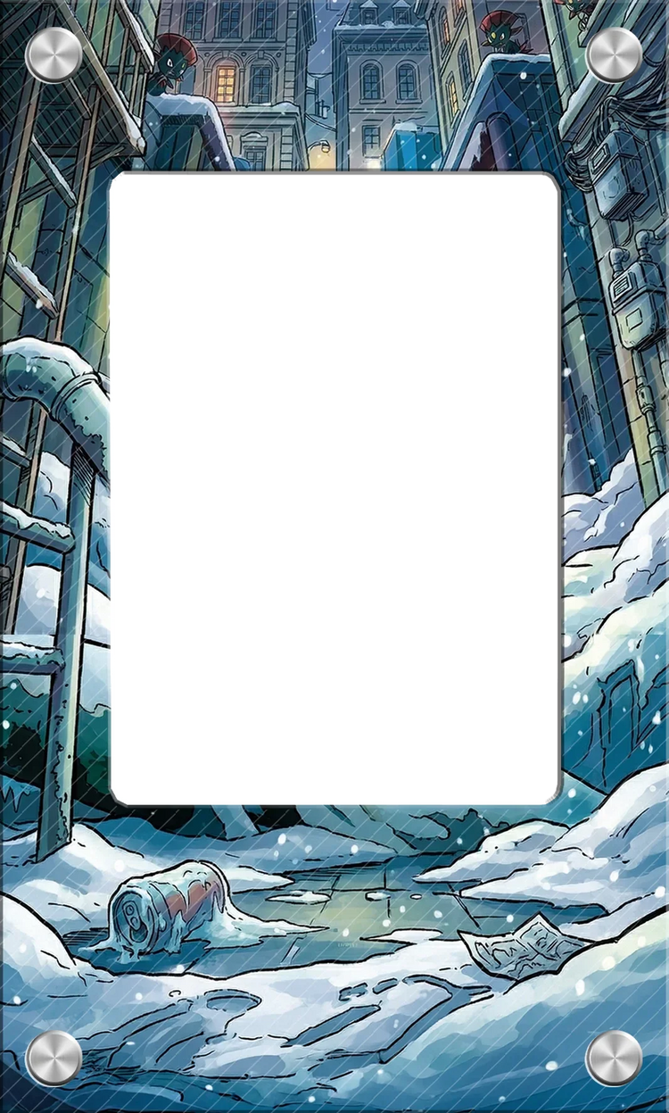 Exquisite Solid Acrylic Display Brick 63x88mm TCG PTCG Mountain Backdrop Showcase for Hobby Enthusiasts No Card