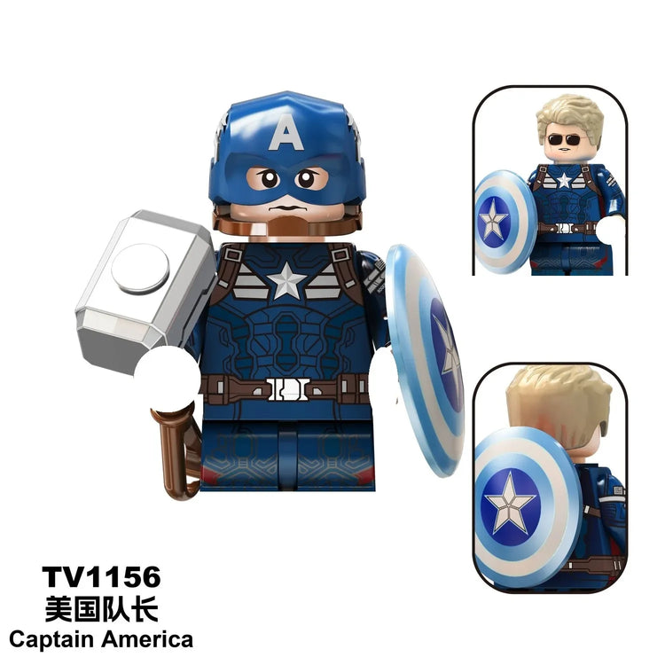 Blind Box Mini Building Blocks G0190 Figures Big Goblin Spiderman Iron Man Venom Captain Hawk Deadpool Armor Christmas Gift Toy