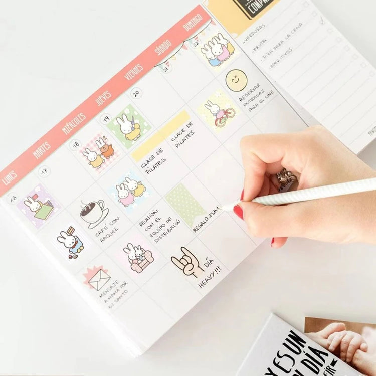 Miffy Curl Sticker High-Quality Anime Cartoon Print Creative Diary DIY Desktop Mobile Phone Case Waterproof Stickers 500 Pieces