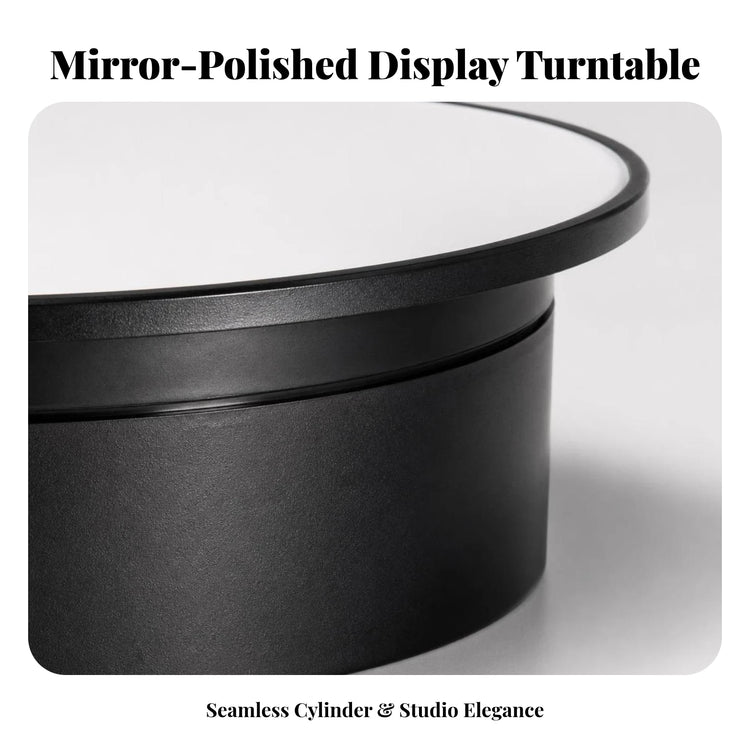 Electric Turntable with Mirror Top Adjustable Speed Turntable with Mirror Top Motorized Rotating Display Stand Silent