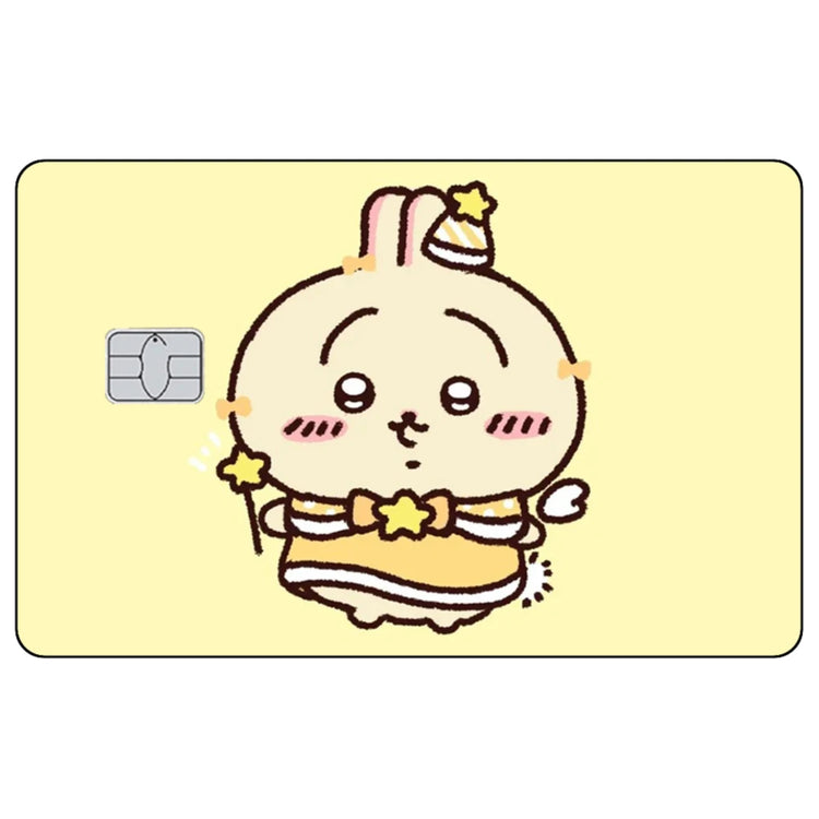 Kawaii Chiikawas Credit Card Skin Sticker Cute Cartoon Stickers for VISA JCB Mastercard and Other IC Bank Card Decorations