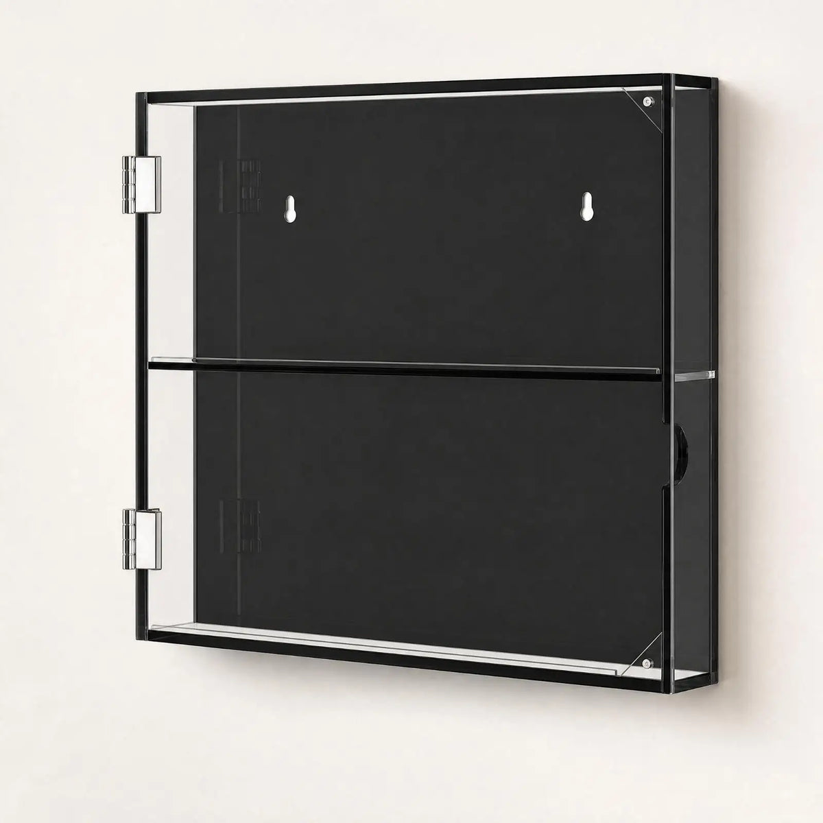 Wall Mounted Acrylic Trading Card Display Case with Door for Graded Baseball Cards Sports Memorabilia Holder