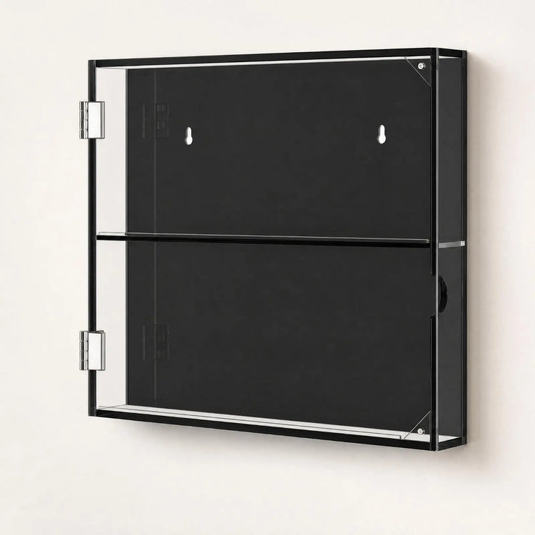 Wall Mounted Acrylic Trading Card Display Case with Door for Graded Baseball Cards Sports Memorabilia Holder