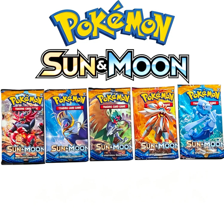 Pok é mon TCG Sun & Moon Booster Box Sealed Trading Card Lunala Solgaleo Incineroar Decidueye Anime Collectible Collection Gift