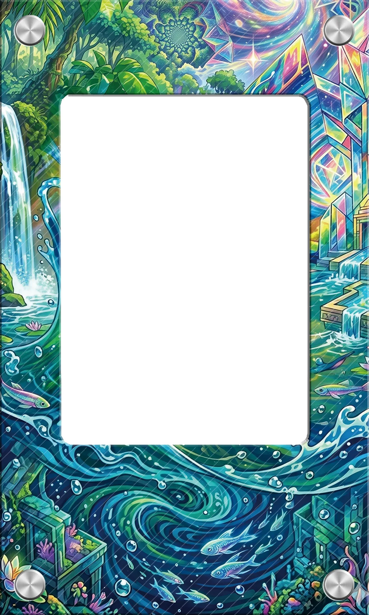Exquisite Solid Acrylic Display Brick 63x88mm TCG PTCG Mountain Backdrop Showcase for Hobby Enthusiasts No Card