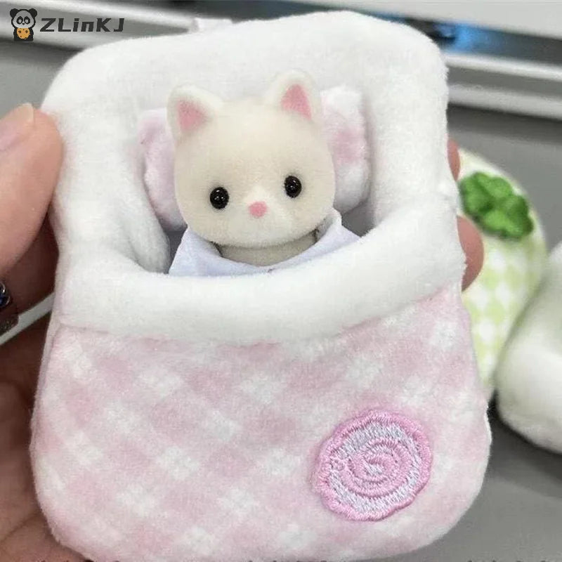 ▶1/3Pcs Cute Plush Four-leaf Clover Doll Bed 8*6*1CM Soft Sleeping Bag Mini Doll Room Decoration Furniture Doll Accessories