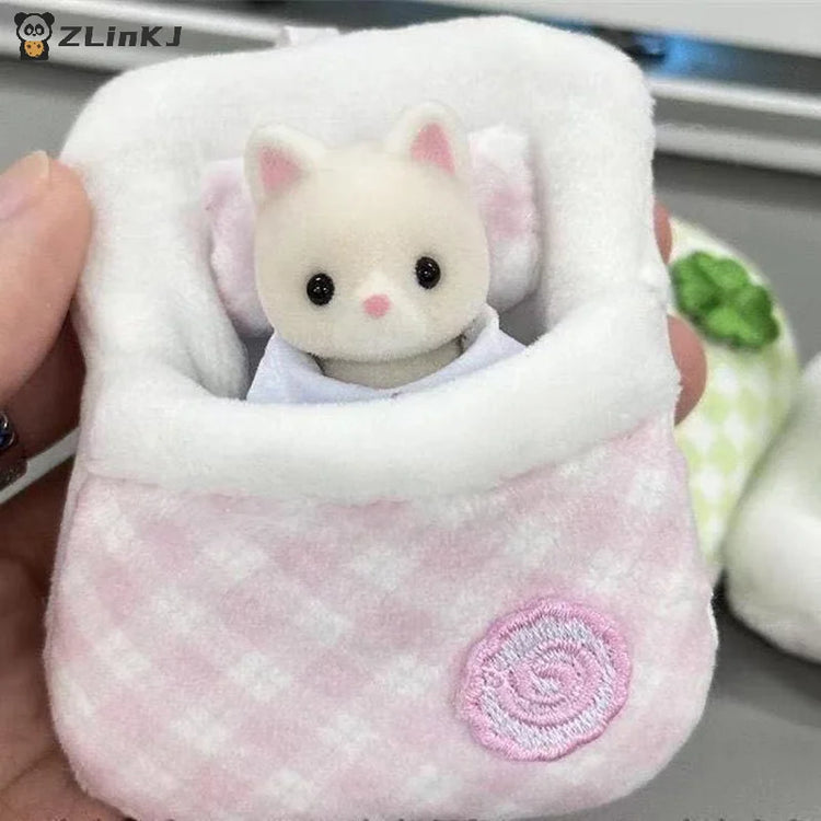 ▶1/3Pcs Cute Plush Four-leaf Clover Doll Bed 8*6*1CM Soft Sleeping Bag Mini Doll Room Decoration Furniture Doll Accessories