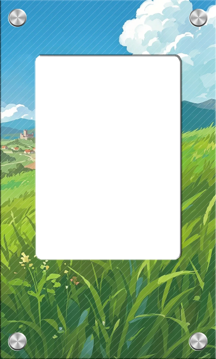 Exquisite Solid Acrylic Display Brick 63x88mm TCG PTCG Mountain Backdrop Showcase for Hobby Enthusiasts No Card