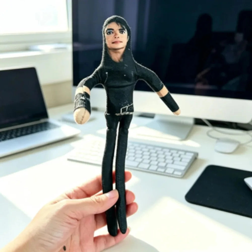 Michael Jackson Movable Joint Plush Stuffed Doll Anime Cosplay Prop Action Figure Home Room Decoration Collectible Gift for Fans