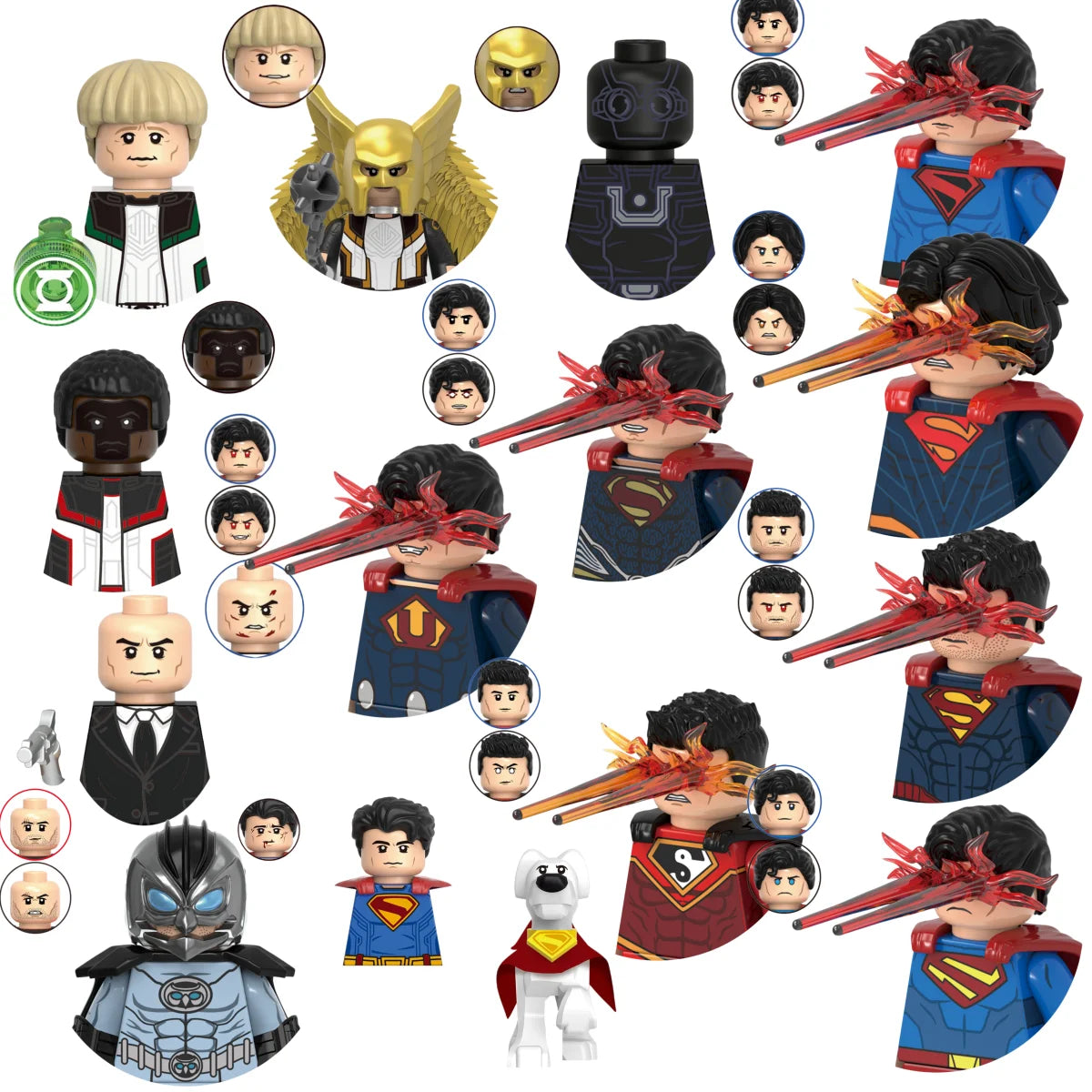 Blind Box Mini Building Blocks G0190 Figures Big Goblin Spiderman Iron Man Venom Captain Hawk Deadpool Armor Christmas Gift Toy