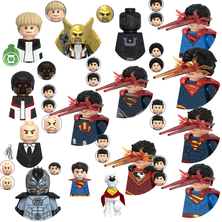 Blind Box Mini Building Blocks G0190 Figures Big Goblin Spiderman Iron Man Venom Captain Hawk Deadpool Armor Christmas Gift Toy