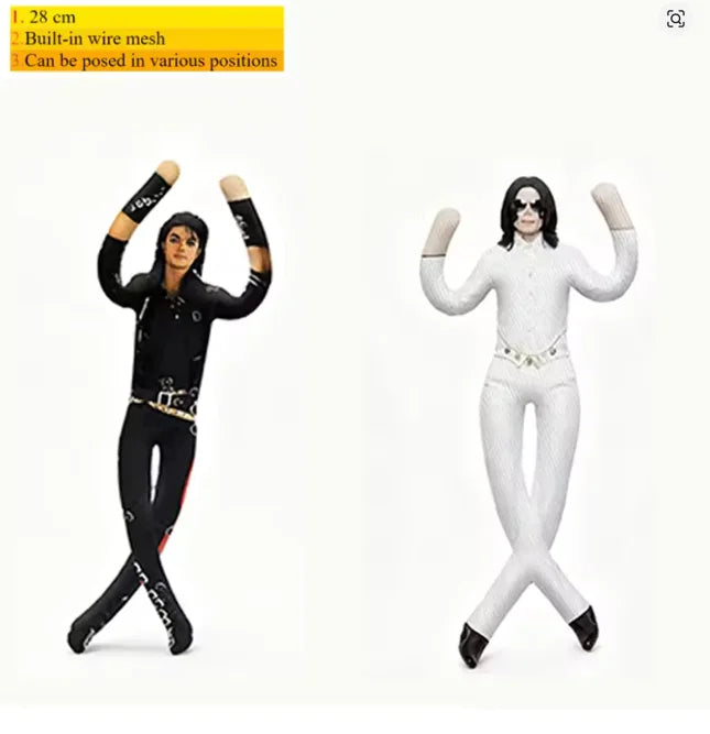Michael Jackson Movable Joint Plush Stuffed Doll Anime Cosplay Prop Action Figure Home Room Decoration Collectible Gift for Fans