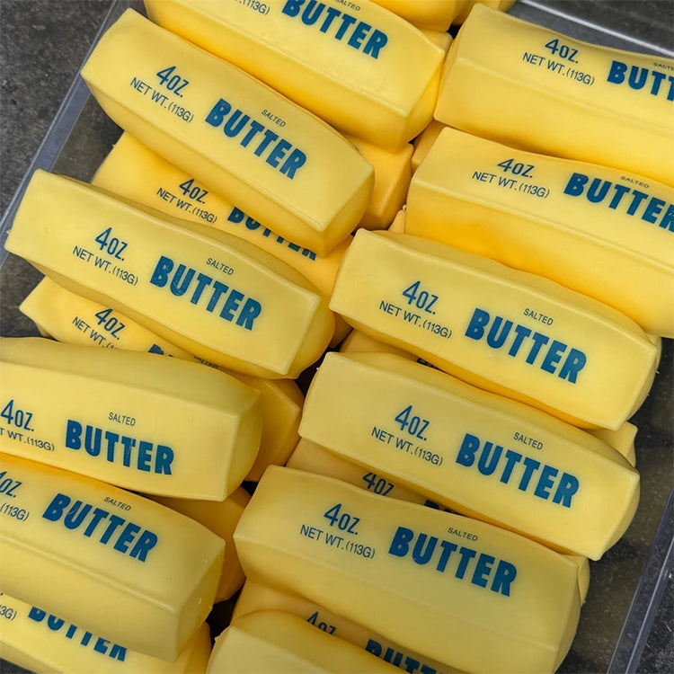 Butter Stick Squishy Stress Ball Crunchy Slow Rebound Squeeze Toy Crinkly Sensory Fidget Toy Anxiety Relief Hand Exercise Gift