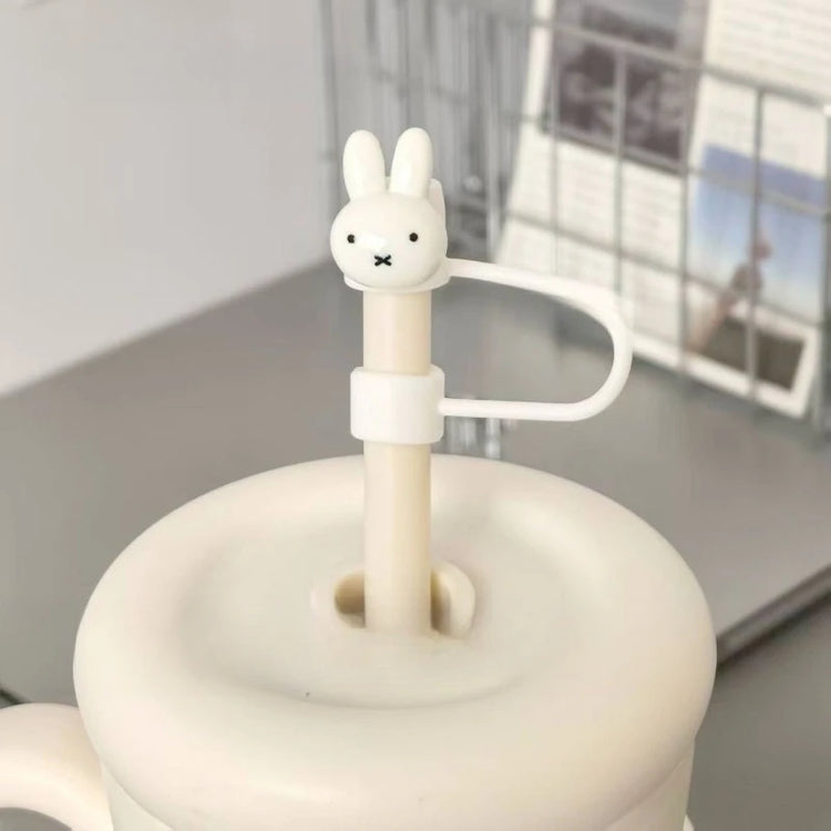 Miffy straw dust cap high color value cartoon doll shape creative household cute 10mm water cup straw universal protective cover