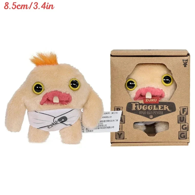 Fuggler Ugly Teeth Monsters Plush Toys Fuggler Baby Cartoon Wide Eyed Weirdo Rabbit Peluche Kawaii Multicolor Peluche Doll 8-9CM