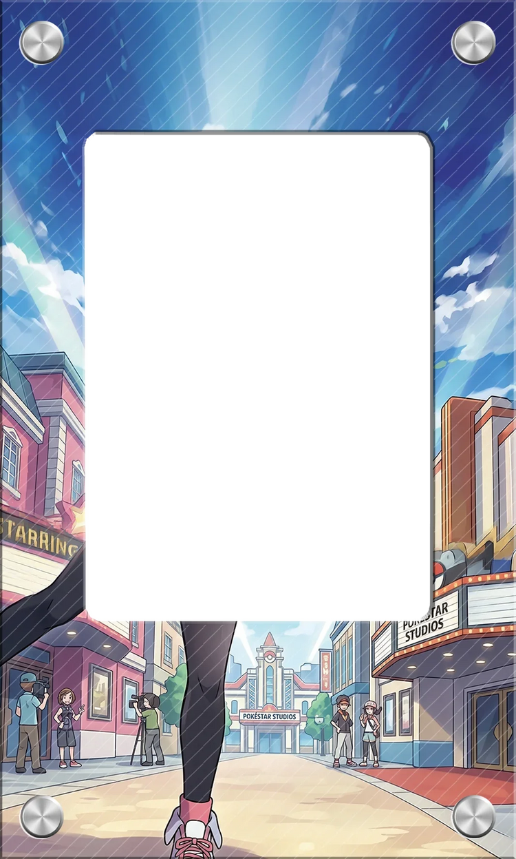 Exquisite Solid Acrylic Display Brick 63x88mm TCG PTCG Mountain Backdrop Showcase for Hobby Enthusiasts No Card