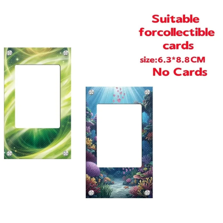 Exquisite Solid Acrylic Display Brick 63x88mm TCG PTCG Mountain Backdrop Showcase for Hobby Enthusiasts No Card