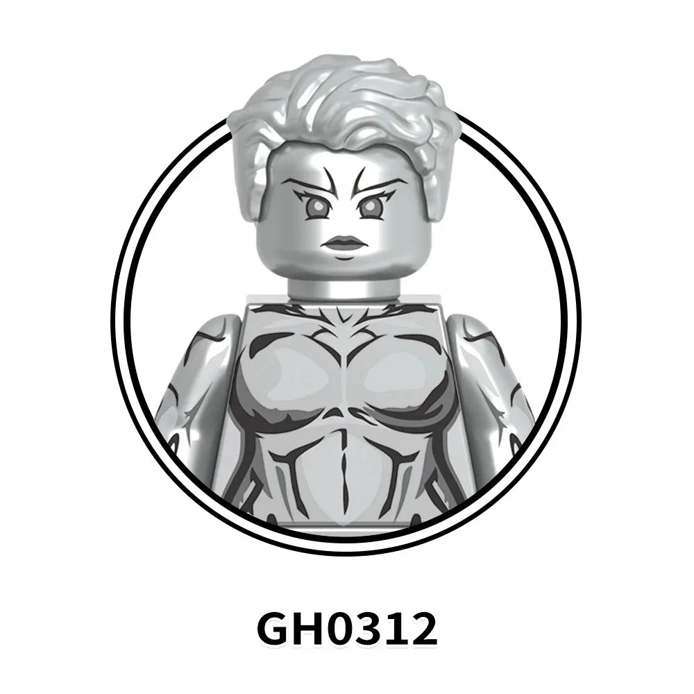 Blind Box Mini Building Blocks G0189 Figures Big Goblin Spiderman Iron Man Venom Captain Hawk Deadpool Armor Christmas Gifts Toy