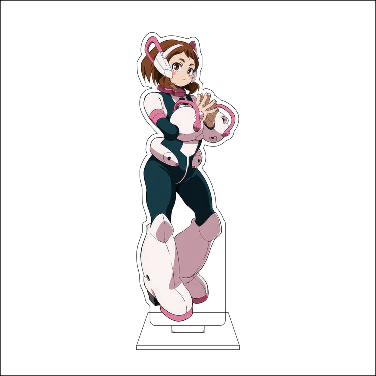 16CM Anime My Hero Academia‌ Cosplay Acrylic Figure Stand OCHACO URARAKA Todoroki Shoto Midoriya Izuku Ornaments Gift