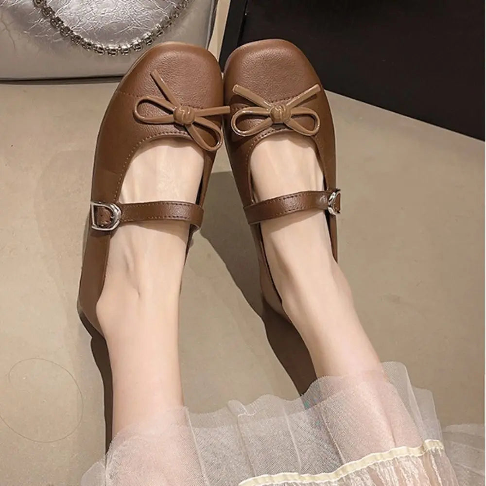 Sweet Women's Pearl Bow Tie Sandals Non-slip Versatile Summer Dresses Flats Soft Flat Comfortable Low Heel Outdoor Beach Sandals