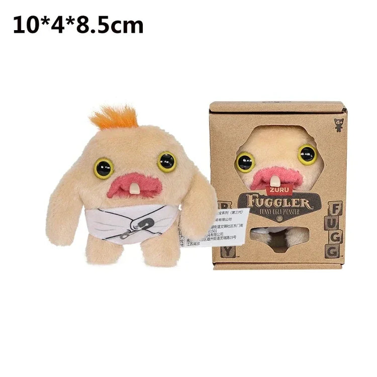 Fuggler Ugly Teeth Monsters Plush Toys Fuggler Baby Cartoon Wide Eyed Weirdo Rabbit Peluche Kawaii Multicolor Peluche Doll 8-9CM