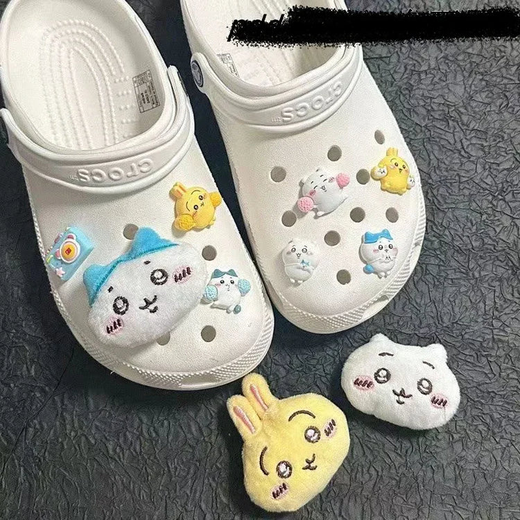 New Cartoon Cute jiyi Clogs Shoe Buckle Kawaii Hachiware Usagi Shoe Flower Shoe Buckle Decorative Accessories Friend Gift